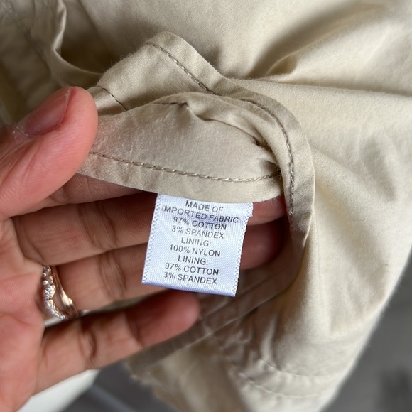 Kaufmanfranco tan khaki 3/4 sleeve trench coat - Picture 8 of 9